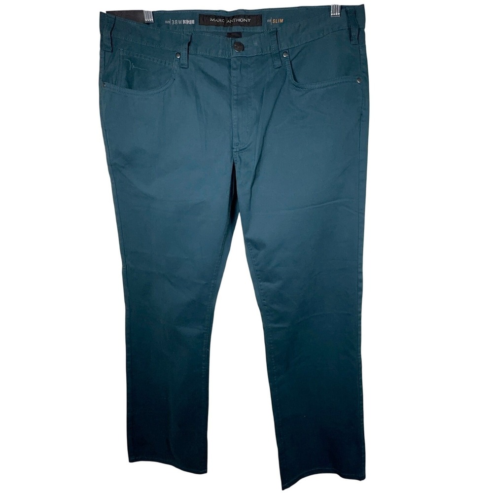 Marc Anthony Slim Fit Pants Mens 38x32 Flex Soft Touch Green NWT
